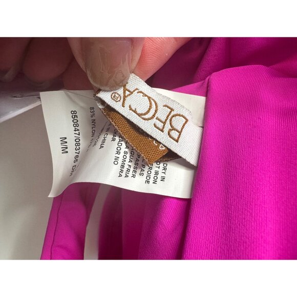 Becca Pink One Piece Size Medium NWT Size Medium Padded Tie Back $138 - Picture 8 of 16